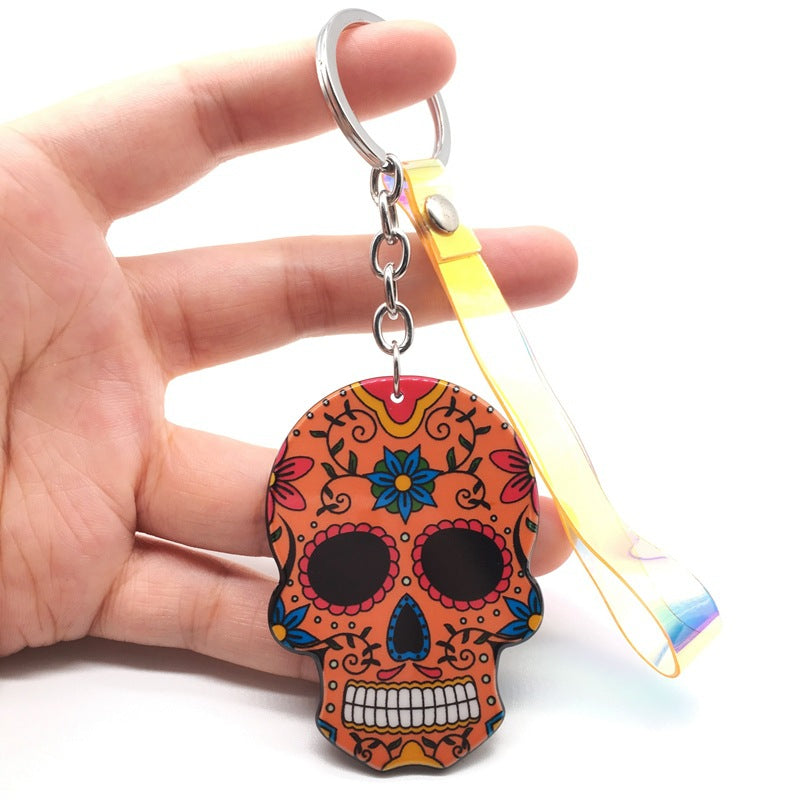 Wholesale Day of the Dead Skull Mexican Calavera Acrylic Keychain